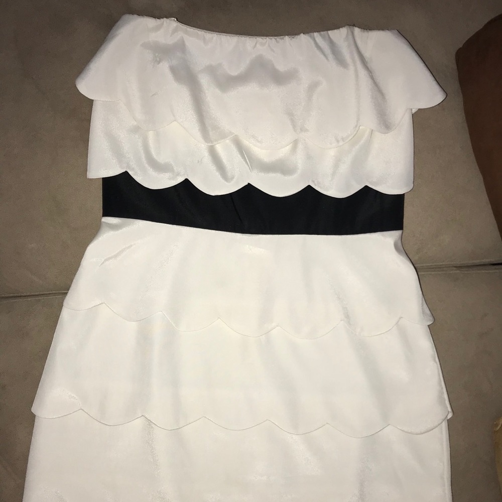 White ruffle dress